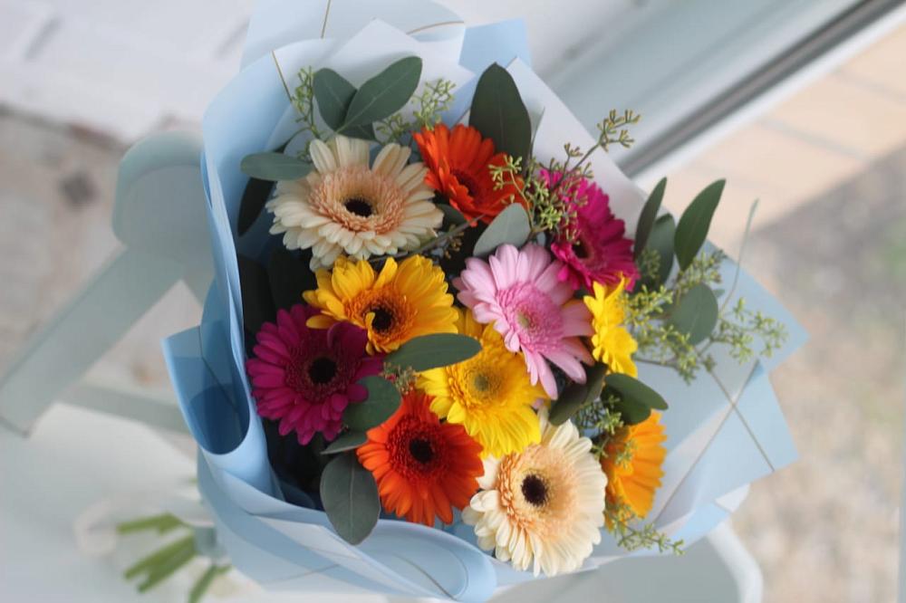 Букет цветов из: Герберы в Привольной