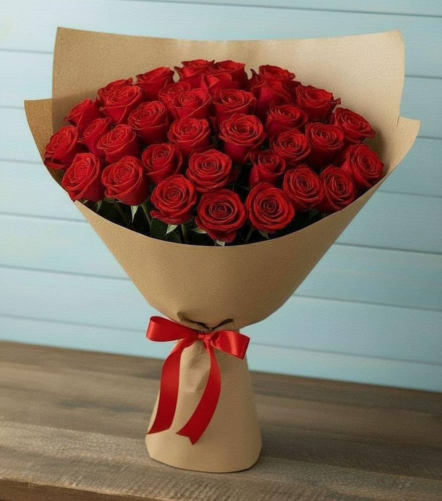Букет Красные розы Милано в Привольной