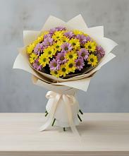 Букет цветов из:  Хризантемы #REPLACE_PRED# Привольной