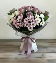 Букет цветов из:  Хризантемы и Розы в Привольной