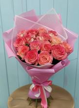 Букет 15 Розовых роз Равель в Привольной